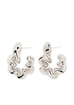 Maria Black large Coil hoop earrings - Silver