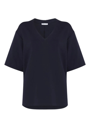 Gloria Coelho V-neck short-sleeve top - Blue