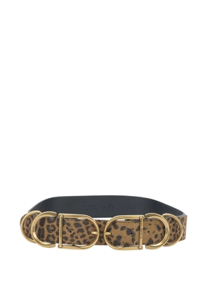 PINKO leopard buckle belt - Brown