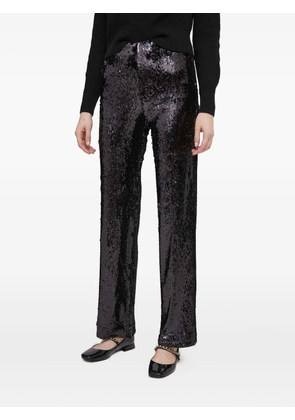 Benetton sequin-embellishment trousers - Black