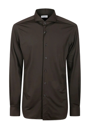 Xacus long-sleeved button-fastening shirt - Brown