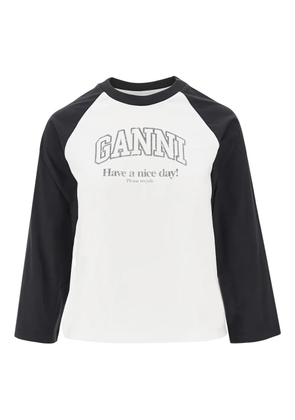 GANNI long-sleeve T-shirt - White