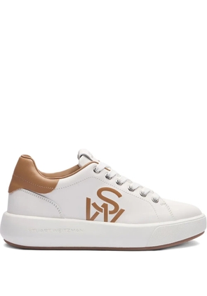 Stuart Weitzman Sw Pro logo lace-up sneakers - White