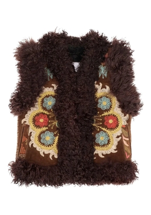 ZAZI VINTAGE embroidered-pattern vest - Brown