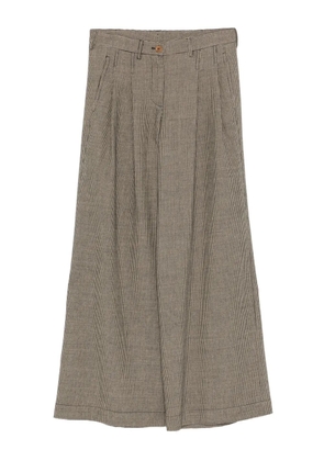 Jejia houndstooth pleated-front trousers - Brown