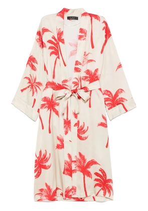 kaos palm trees-printed coat - Neutrals