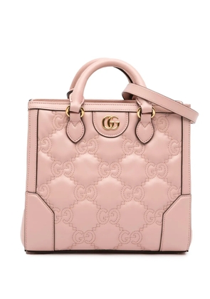 Gucci Pre-Owned 2016-2025 Mini GG Matelasse Leather Top Handle Bag satchel - Pink