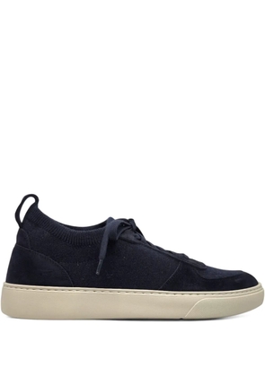 Henderson Baracco suede-panel sneakers - Blue