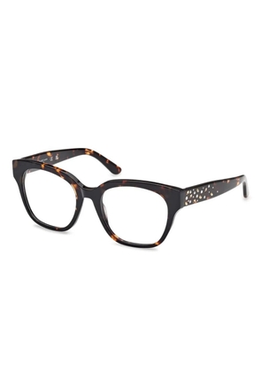 GUESS EYEWEAR geometric-frame glasses - Brown
