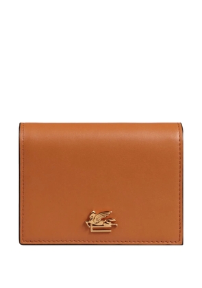 ETRO Pegaso-motif leather wallet - Brown