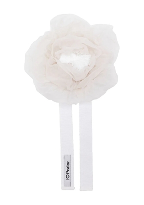 Parlor flower-detail choker necklace - White