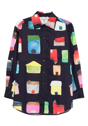 Stine Goya house-print shirt - Black