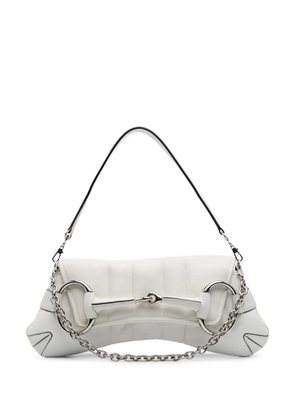 Gucci Pre-Owned 2016-2025 Small Leather Horsebit Chain satchel - White