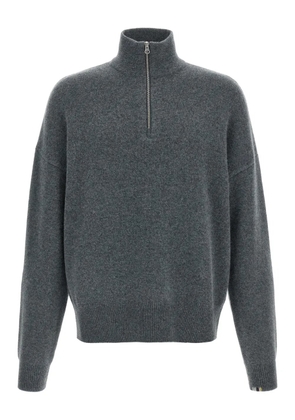 extreme cashmere half-zip cuffed-sleeve sweater - Grey