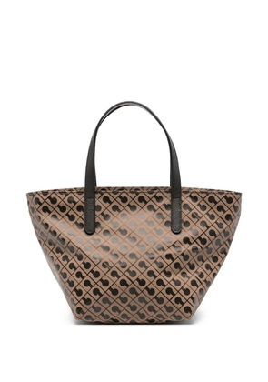 Gherardini monogram-pattern tote bag - Brown