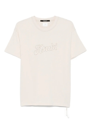 Ksubi embroidered-logo T-shirt - Neutrals