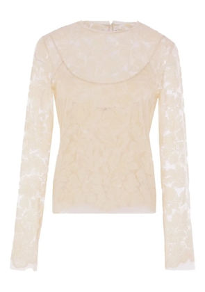 Ermanno Scervino lace long-sleeve top - Neutrals
