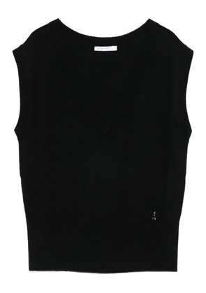Patrizia Pepe V-neck wool vest - Black