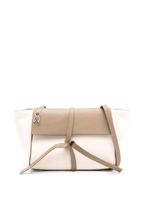 Gloria Coelho panelled leather tote - Neutrals