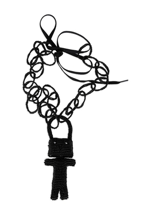 Jejia Tea beaded-robot chain necklace - Black