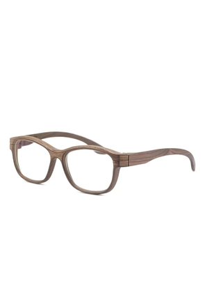 Herrlicht HL29 wood-frame glasses - Brown