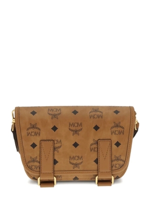 MCM mini Aren logo-print shoulder bag - Brown