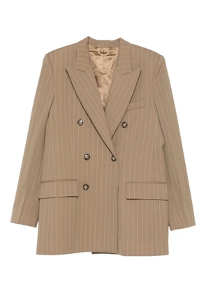 Victoria Beckham pinstripe double-breasted blazer - Neutrals