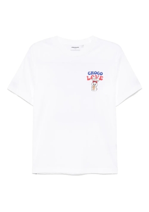 CHOCOOLATE logo-embroidered T-shirt - White