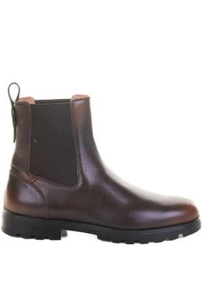 Santoni elastic-panelled leather boots - Brown