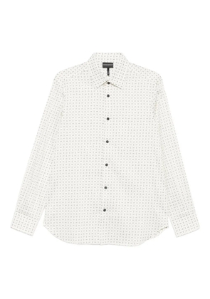 Emporio Armani logo-print long-sleeve shirt - Neutrals