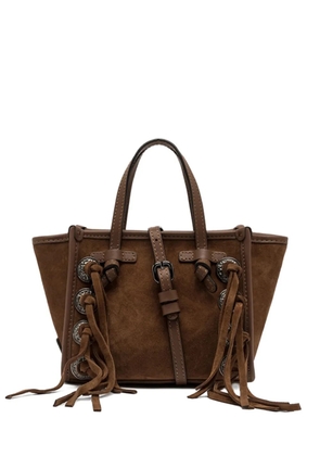 GIANNI CHIARINI tassel-embellished suede tote bag - Brown