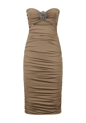 Amen cut-out midi dress - Neutrals