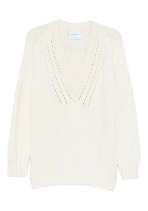 Malo V-neck cashmere sweater - White