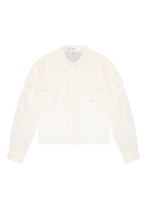 FRAME ruffled long-sleeve shirt - Neutrals