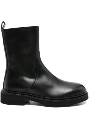 Evaluna zip leather ankle boots - Black