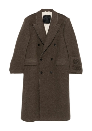 FEDERICO CINA double-breasted wool coat - Brown