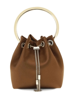 Jimmy Choo Bon Bon ring-handle bucket bag - Brown