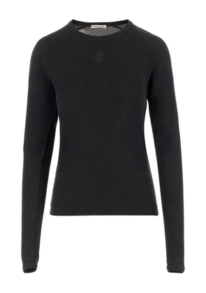 By Malene Birger logo-embroidered crew neck sweater - Black