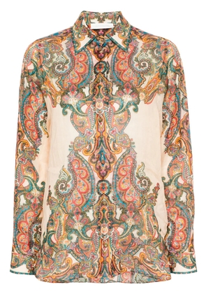 ZIMMERMANN Ottie paisley-print shirt - Neutrals