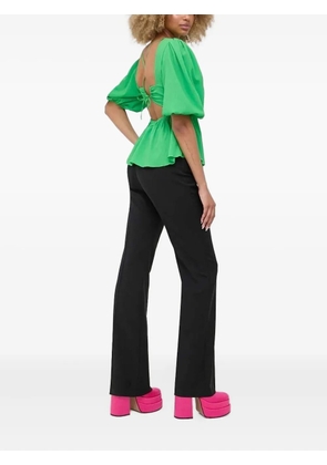 Notes du Nord puff-sleeve tie-back top - Green