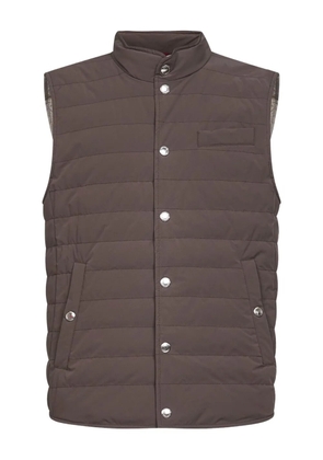 Brunello Cucinelli quilted snap-button gilet - Brown