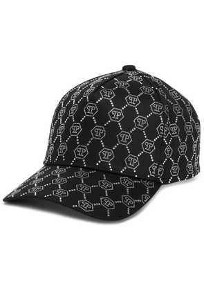 Philipp Plein crystal-embellished baseball cap - Black