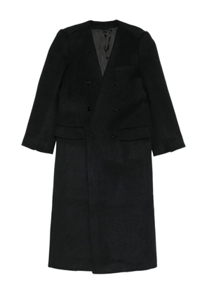 ALAINPAUL collarless double-breasted coat - Grey