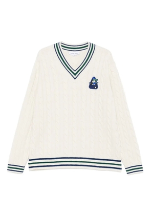 Maison Labiche Verlomne V-neck sweater - White
