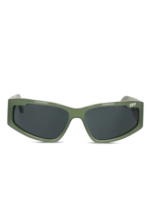 Off-White Eyewear round-frame shield-effect sunglasses - Green