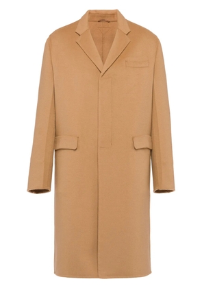 Prada single-breasted cashmere coat - Brown