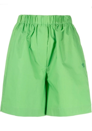 Nanushka elasticated-waistband cotton shorts - Green