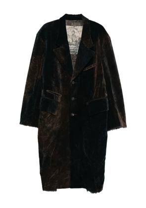 Ziggy Chen notch-lapels panelled coat - Brown
