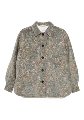 AMISH paisley-pattern buttoned jacket - Grey