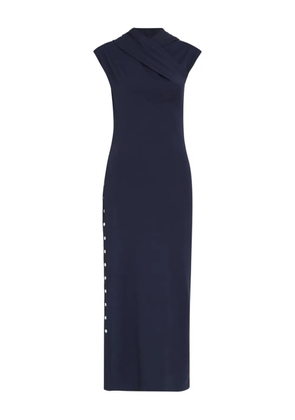 Gloria Coelho button-detail midi dress - Blue